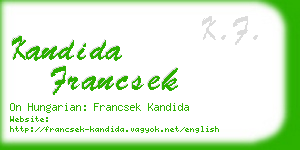 kandida francsek business card